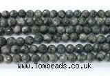 CLB1211 15.5 inches 6mm faceted round black labradorite gemstone beads