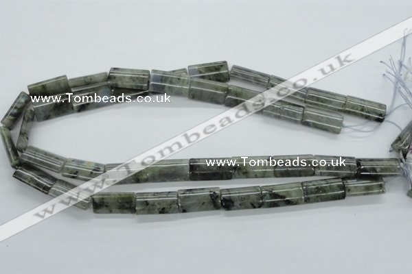 CLB125 15.5 inches 12*20mm flat column labradorite gemstone beads