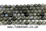 CLB1250 15 inches 8mm faceted round labradorite beads wholesale