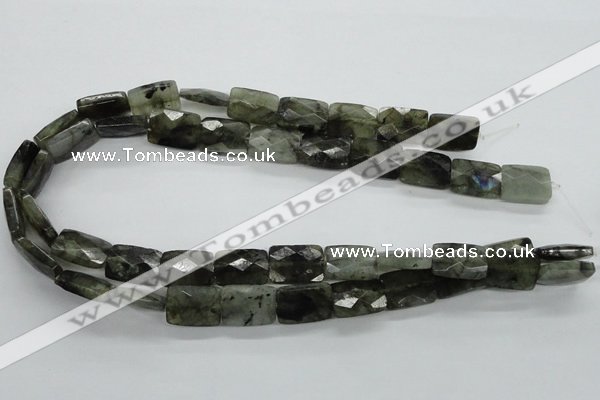 CLB126 15.5 inches 13*18mm faceted rectangle labradorite gemstone beads