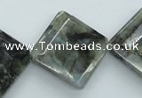 CLB127 15.5 inches 25*25mm faceted diamond labradorite gemstone beads