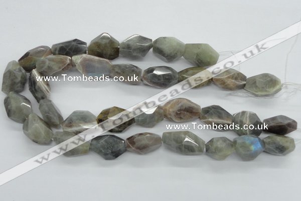 CLB128 15.5 inches labradorite nuggets faceted gemstone beads wholesale