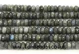 CLB1283 15.5 inches 6*10mm faceted rondelle labradorite beads