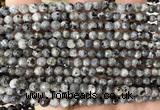 CLB1300 15 inches 4mm faceted round black labradorite beads wholesale