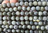 CLB1309 15 inches 8mm faceted round labradorite beads wholesale