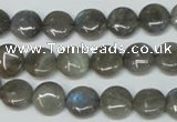 CLB149 15.5 inches 10mm flat round labradorite gemstone beads