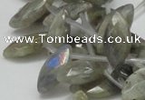 CLB15 16 inches 10*18mm faceted marquise labradorite gemstone beads