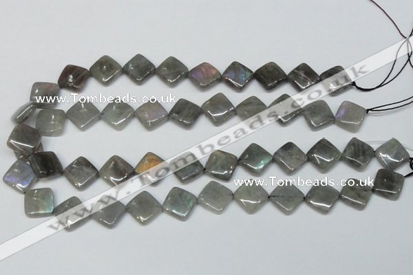 CLB155 15.5 inches 14*14mm diamond labradorite gemstone beads