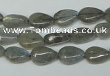 CLB156 15.5 inches 8*12mm flat teardrop labradorite gemstone beads