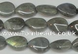 CLB157 15.5 inches 10*14mm flat teardrop labradorite gemstone beads