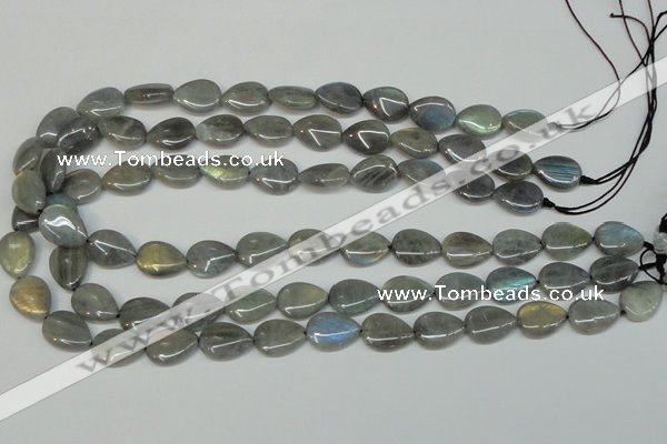 CLB157 15.5 inches 10*14mm flat teardrop labradorite gemstone beads