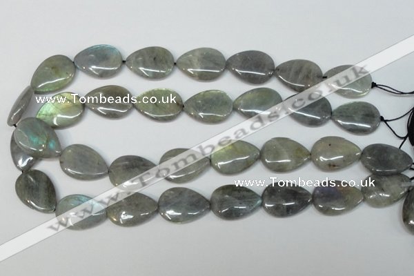 CLB160 15.5 inches 18*25mm flat teardrop labradorite gemstone beads