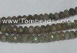 CLB178 15.5 inches 4*6mm faceted rondelle labradorite beads