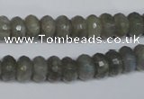 CLB180 15.5 inches 6*10mm faceted rondelle labradorite beads