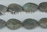 CLB185 15.5 inches 13*18mm faceted flat teardrop labradorite beads