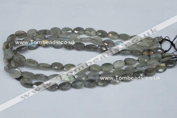 CLB187 15.5 inches 10*14mm faceted oval labradorite beads