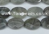 CLB188 15.5 inches 13*18mm faceted oval labradorite beads