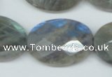 CLB189 15.5 inches 22*30mm faceted oval labradorite beads