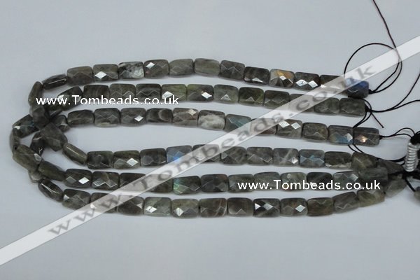 CLB196 15.5 inches 10*14mm faceted rectangle labradorite beads