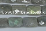 CLB197 15.5 inches 13*18mm faceted rectangle labradorite beads