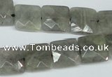 CLB201 15.5 inches 14*14mm faceted square labradorite beads