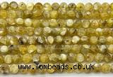 CLB2011 15 inches 8mm round yellow lepidolite gemstone beads