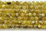 CLB2012 15 inches 10mm round yellow lepidolite gemstone beads