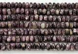 CLB2031 15 inches 6*10mm rondelle natural lepidolite gemstone beads
