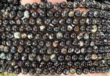 CLB2060 15 inches 6mm round black lepidolite gemstone beads