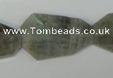 CLB207 15.5 inches 20-30mm*30-38mm faceted freeform labradorite beads