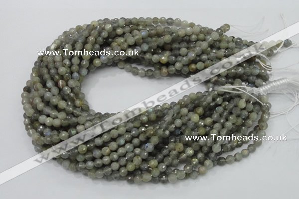 CLB21 15.5 inches 6mm faceted round labradorite gemstone beads