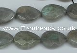 CLB210 15.5 inches 15*20mm faceted flat teardrop labradorite beads