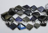 CLB218 15.5 inches 25*30mm - 30*40mm faceted freeform labradorite beads
