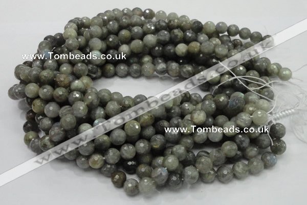 CLB23 15.5 inches 10mm faceted round labradorite gemstone beads