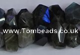 CLB232 15.5 inches 10*14mm - 13*18mm faceted nuggets labradorite beads