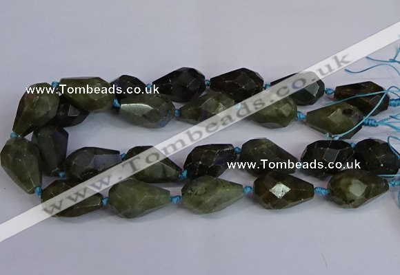 CLB234 15.5 inches 18*25mm - 18*30mm faceted teardrop labradorite beads