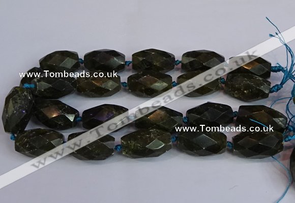 CLB235 15.5 inches 18*30mm - 20*30mm faceted rice labradorite beads