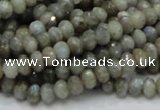 CLB28 15.5 inches 4*6mm faceted rondelle labradorite gemstone beads