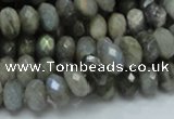 CLB30 15.5 inches 6*10mm faceted rondelle labradorite gemstone beads