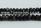 CLB303 15.5 inches 5*8mm faceted rondelle black labradorite beads