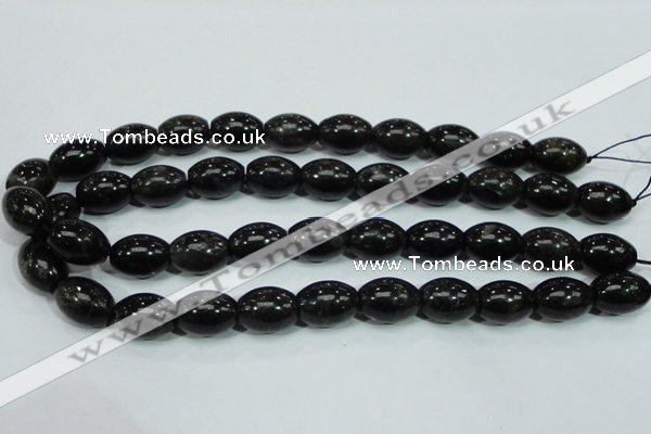 CLB304 15.5 inches 13*18mm rice black labradorite gemstone beads