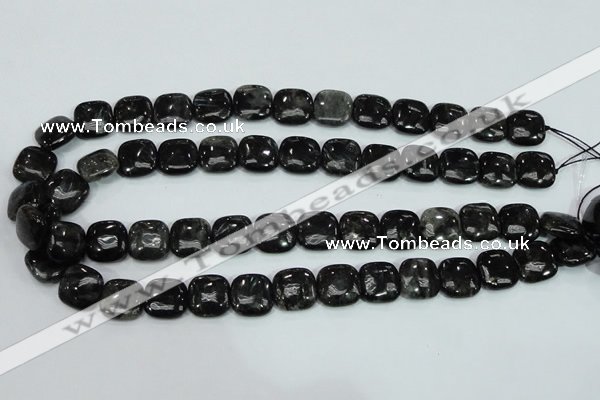 CLB307 15.5 inches 14*14mm square black labradorite gemstone beads