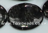 CLB314 15.5 inches 30*40mm oval black labradorite gemstone beads