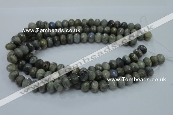 CLB32 15.5 inches 10*14mm faceted rondelle labradorite gemstone beads