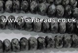 CLB321 15.5 inches 5*10mm faceted rondelle black labradorite beads