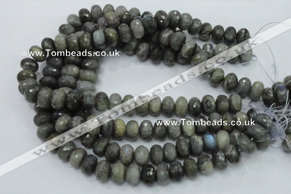 CLB33 15.5 inches 11*16mm faceted rondelle labradorite gemstone beads