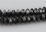 CLB330 15.5 inches 5*8mm faceted rondelle black labradorite beads