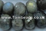 CLB34 15.5 inches 15*20mm faceted rondelle labradorite gemstone beads