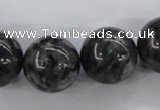 CLB357 15.5 inches 18mm round black labradorite beads wholesale