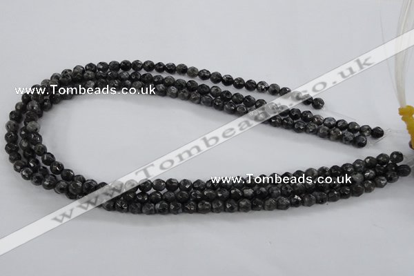 CLB360 15.5 inches 6mm faceted round black labradorite beads wholesale